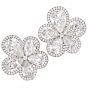 William Goldberg GIA 14.90cttw Diamond Orchid Flower Cluster Platinum Earrings