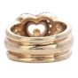 Chopard Happy Diamond 18K Gold Pave Heart Wide Cocktail Ring