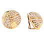 Cartier Vintage 5.50 carats Diamond 18K Gold Dome Clip On Earrings