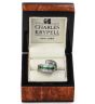 Charles Krypell Vintage Emerald Diamond Platinum Wave Band Ring
