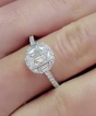 Diamond Baguette Halo Platinum Engagement Ring. 747814