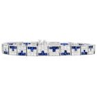 Sophia D Art Deco Sapphire Diamond Platinum Line Bracelet