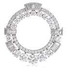 Vintage 5.00cts Diamond Platinum Wreath Brooch Pin
