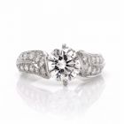 Van Cleef Arpels GIA E-VVS2 3.12ct Diamond Platinum VCA Engagement Ring