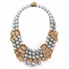Buccellati Diamond Pearl 18K Gold Choker Necklace-Dover Jewelry