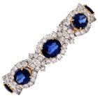 Impressive 39.68cts sapphire diamond platinum bracelet