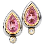 Sterle Paris Tourmaline Diamonds 18K  French Clip On Earrings