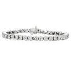 Classic 8.74cts Diamond 18K White Gold Tennis Line Bracelet