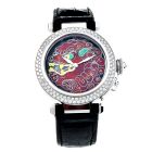 Cartier Pasha 2495 Chinese Guardian Dragon Cloisonné gold Watch