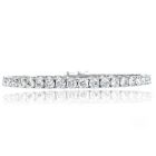 Modern 12.48 Diamond 18K White Gold Classic Tennis Line Bracelet