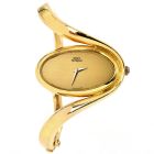 Girard Perragaux 1980s 18K Gold Oval Dial Bangle Watch-Dover Jewelry