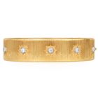  Buccellati Macri 18K Gold Diamond Wide Bangle Bracelet|Dover Jewelry|