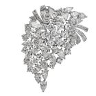 Van Cleef  Vintage 22.05cts Diamond Platinum Brooch Pin Pendant
