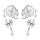 Stefan Hafner Diamond South sea Pearl 18K Gold Floral Earrings 