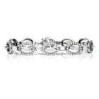Estate Diamond 18K Gold Oval Style Link Bracelet-Dover Jewelry