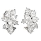 Tiffany & Co. Diamond Platinum Designer Clip On Earrings