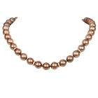 Estate Pearl Diamond Rose Gold Clasp Statement Necklace