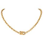  Garrard London 18K Gold Fleur De Lis Rolo Chain Necklace |Dover Jewelry |