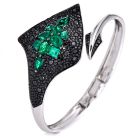 Stephen Webster Diamond Emerald 18K Couture Cuff Bracelet-Dover Jewelry