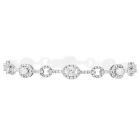 Estate 4.00 carat Diamond 18K Gold Oval Halo Link Bracelet |Dover Jewelry|