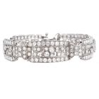 Vintage Art Deco  12cts  Diamond Platinum Link Bracelet