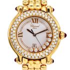 Chopard Happy Sport 18K Yellow Gold Diamonds Ruby Watch Ref 4144 |Dover Jewelry|