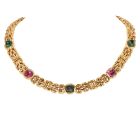 Bvlgari Peridot Tourmaline Sugarloaf Cabochon Choker Necklace|Dover Jewelry|