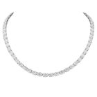 GIA 29.69 carats D SI1 Diamond Platinum Oval Brilliant Cut Tennis Necklace|Dover Jewelry|                                                                                            
