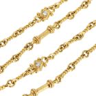 Judith Ripka Diamond 18K Yellow Gold 32 Inches Fancy Chain Necklace