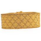 French Caplain Paris 18K Yellow Gold Textured Wrap Bracelet