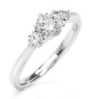 Estate 0.66 ct  Diamond 3-Stone Platinum Engagement Ring