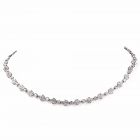 Antique 8.16 Diamond Platinum Leaf Motif Choker necklace