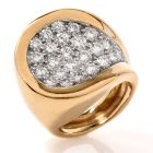1970's Kutchinsky Diamond 18-Karat Yellow Gold Cocktail Ring