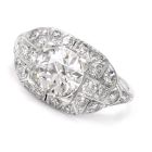 Antique Art Deco Filigree Diamond Platinum Engagement Ring