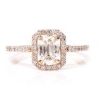 Cushion Halo GIA Diamond Rose Gold Engagement Ring