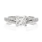 Tacori GIA Diamond Platinum Split Shank Engagement Ring 