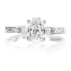 Tacori GIA Cushion Diamond Filigree Platinum 18K Gold Engagement Ring