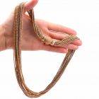 Vintage Marchisio Heavy Twisted Rope Multi Strand 18K Gold 22 Inches Necklace