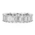 5.74 carats Baguette-Cut White Gold Eternity Band Ring