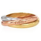 Cartier Classic Trinity 18K Three Gold Ring Size 68|Dover Jewelry|