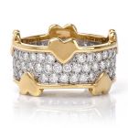 Tiffany & Co. Schlumberger Diamond Platinum Gold Eternity Ring Band 