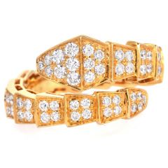18K Yellow Gold Pave Set 1.75 carat Natural Diamond Ring