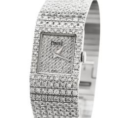 Piaget All Diamond 18K White Gold #15201 Ladies Wristwatch