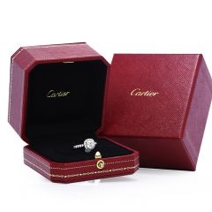 Cartier GIA Certified F VVS Cushion Diamond Platinum Halo Engagement Ring
