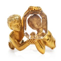 Carrera y Carrera Vintage 18K Yellow Gold Figurine Narcissus Ring