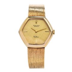 Vintage Rolex Cellini 18K Yellow Gold Hexagon Case Ladies Wristwatch