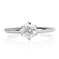 Tiffany & Co. "The Tiffany" GIA Round Diamond Platinum Solitaire Engagement Ring