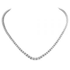  Riviera 8.65cts Diamond 14K White Gold Tennis Necklace