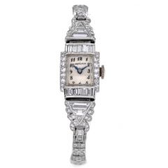 Vintage Hamilton Diamond Platinum Ladies Cocktail Watch