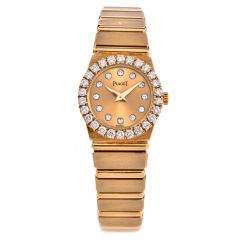 Piaget Ladies Polo Diamond Bezel Gold Watch